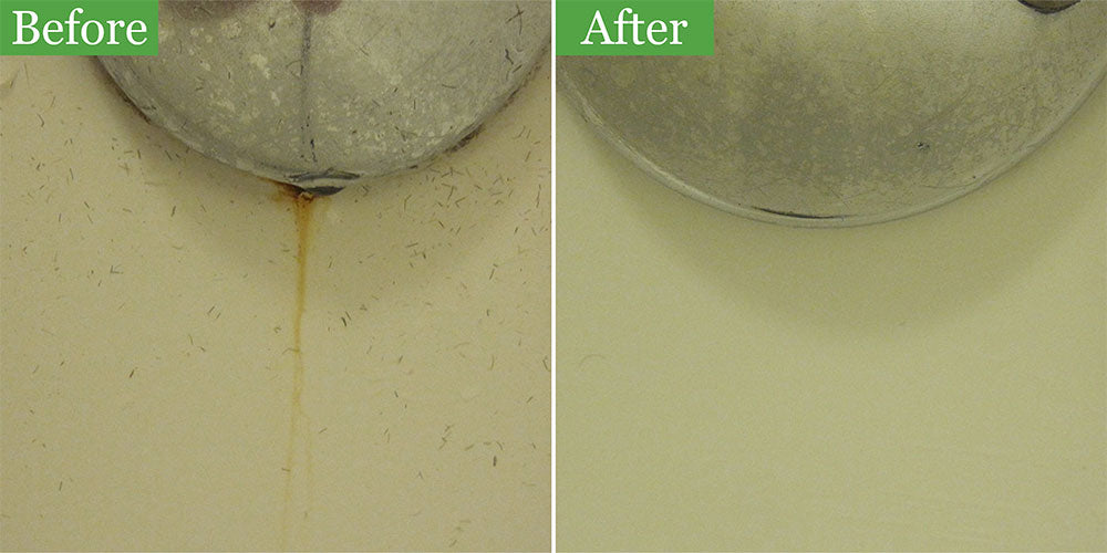 Rust in Tub (We used a toothbrush to apply the cleaner where the metal meets the tub) (PIN)