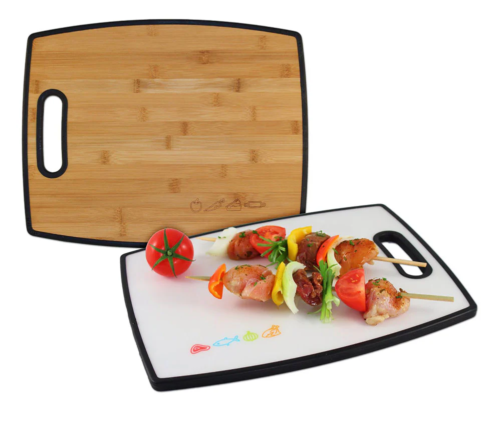 Totally Bamboo, Poly-Boo Cutting Board, 15 inch x 12 inch x 0.5 inch Questions & Answers