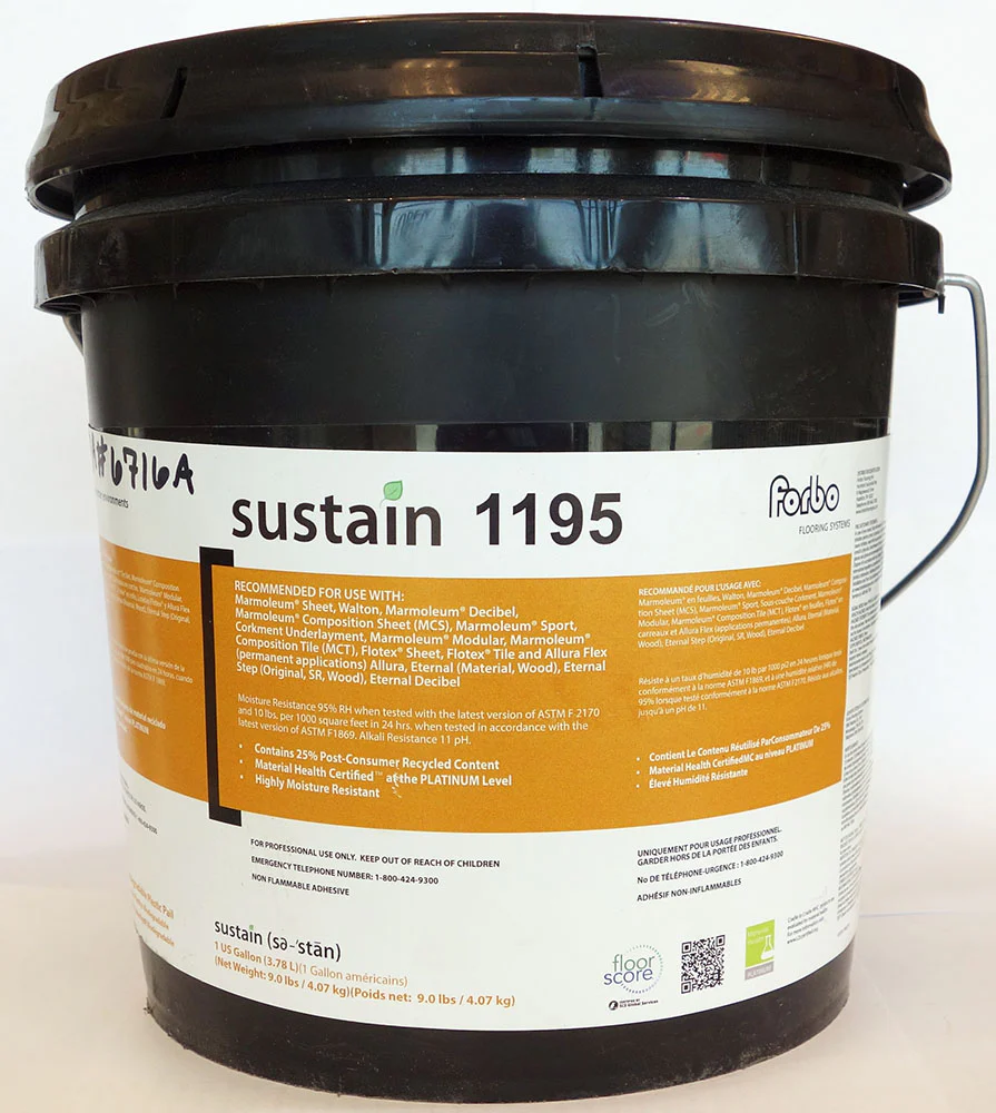 Can this adhesive be used on top of a concrete sealer? We would like to protect our newly poured concrete slab in the basement until we are ready to install linoleum in some rooms, which might be a couple years from now.