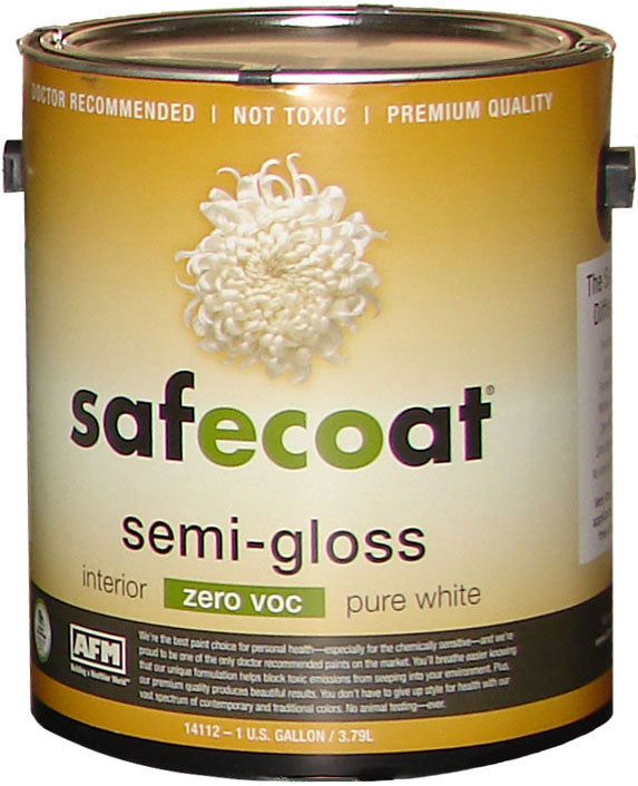 What AFM Safecoat zero VOC paint sheen do you recommend for older real-wood worn cabinets in a bathroom where there is routine moisture from everyday showers and using the sink? I purchased semi-gloss AFM for the walls. Also, what AFM color might you recommend for these same old, worn real-wood originally stained walnut/mahogany type cabinets. I'm thinking of selecting the AFM SafeCoat zero VOC paint because I don't want to use a stain, even an AFM stain, I know the stain has more odor than the zero VOC paints. We are chemically sensitive. Would I do better with a color that is closest to the current old walnut/mahogany-type stain that is on there now, so the zero VOC AFM would blend more easily and cover over the current worn-out stain?
