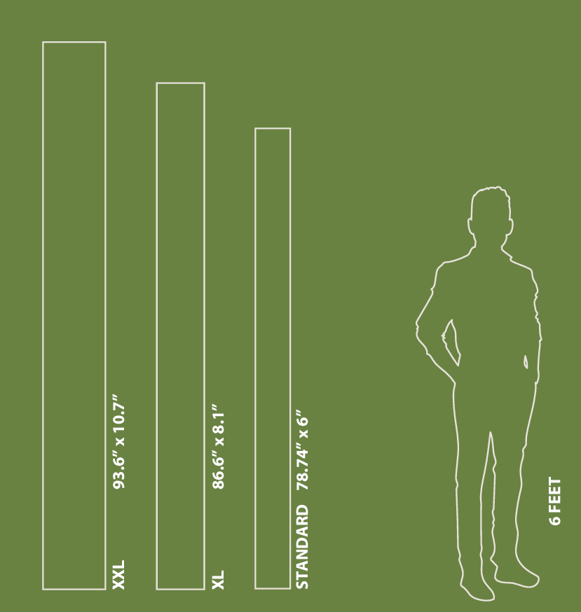 GBS Waterproof Hardwood Click, Relative Sizes (PIN)