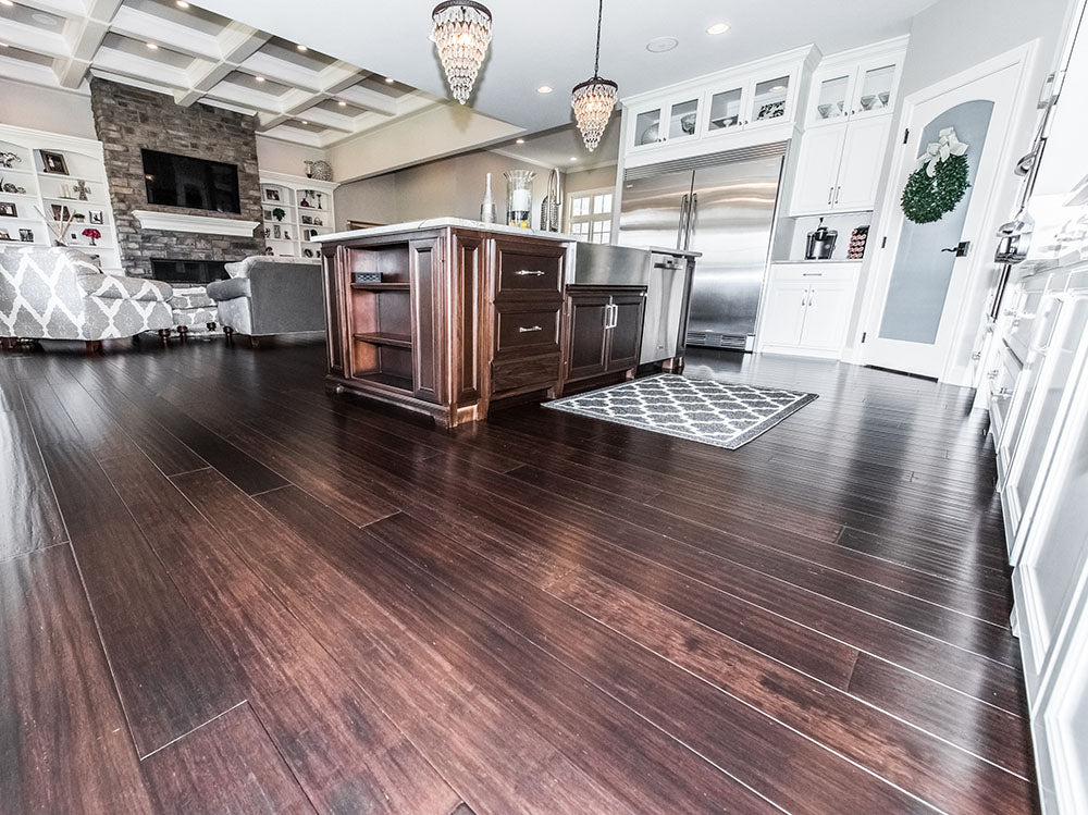 GBS Bamboo, Ultra Wide Plank Click Strand Woven Flooring, Buckskin