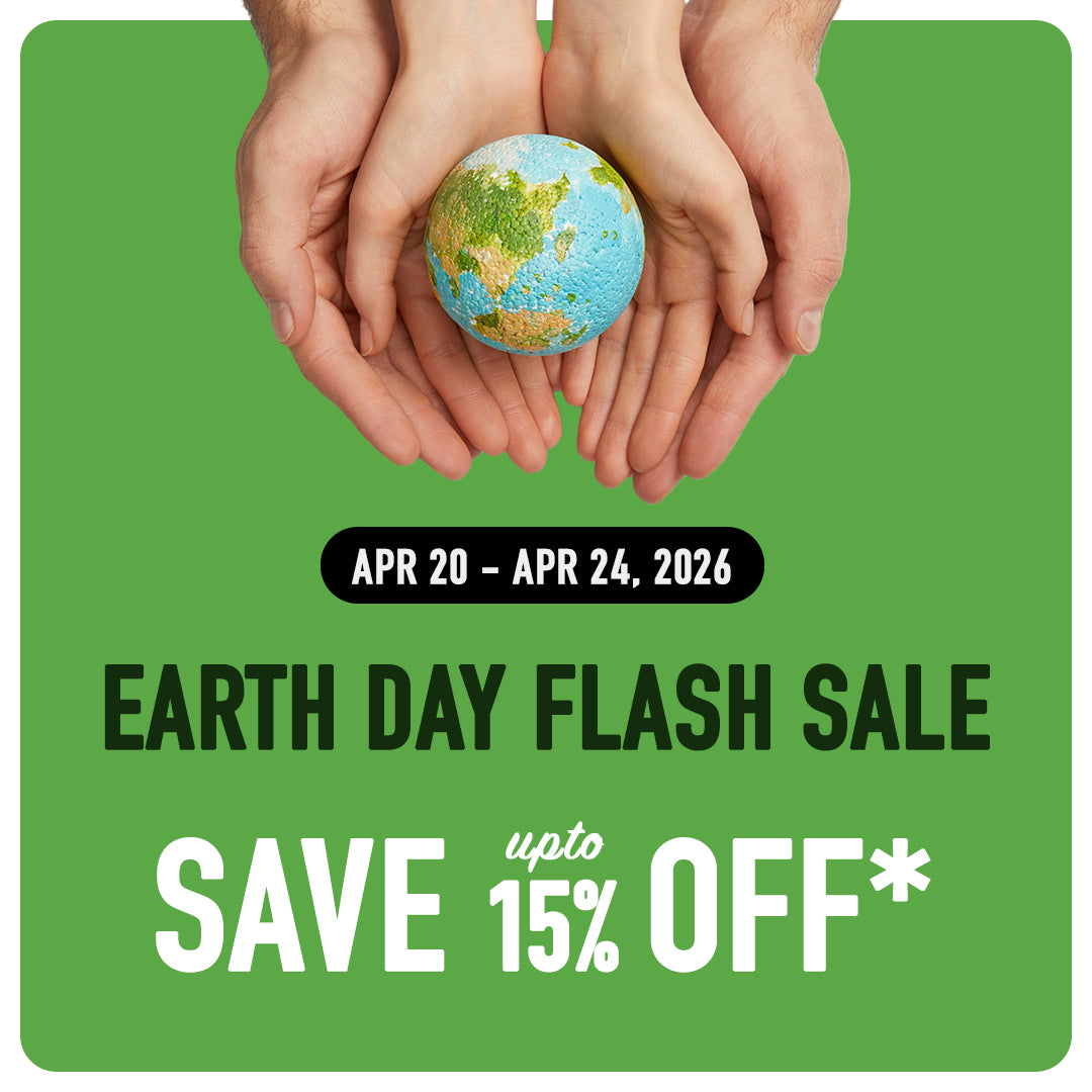 Earth Day Flash Sale April 20 - April 24, 2026 - Save up to 15% off on hundreds of products at Green Building Supply