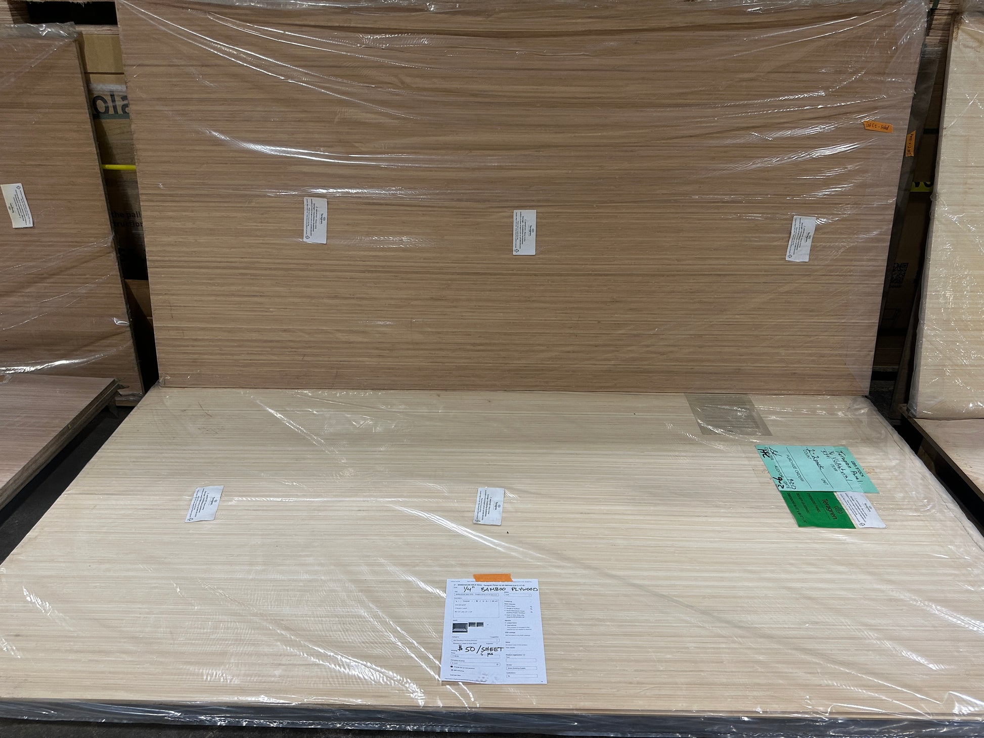 SOLD OUT - Bamboo Plywood Sheets 1/4"- WAREHOUSE SALE 2025