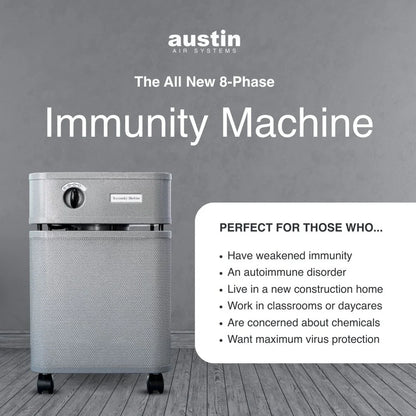 Immunity Machine is Perfect for those who have weakened immunity, autoimmune disorder, live in new construction, concerned about chemicals, want maximum virus protection