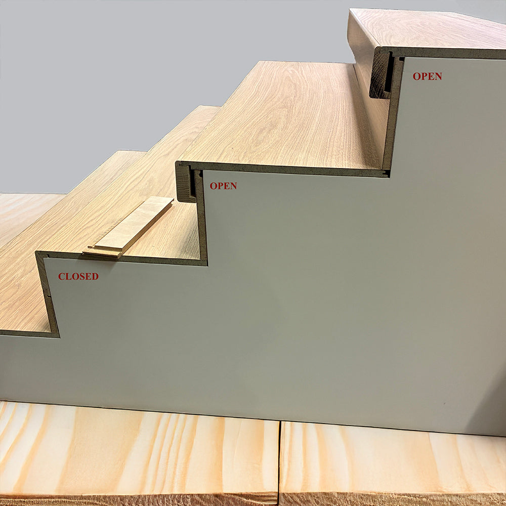 Open and Closed Stair Nosing Molding Comparison (PIN)