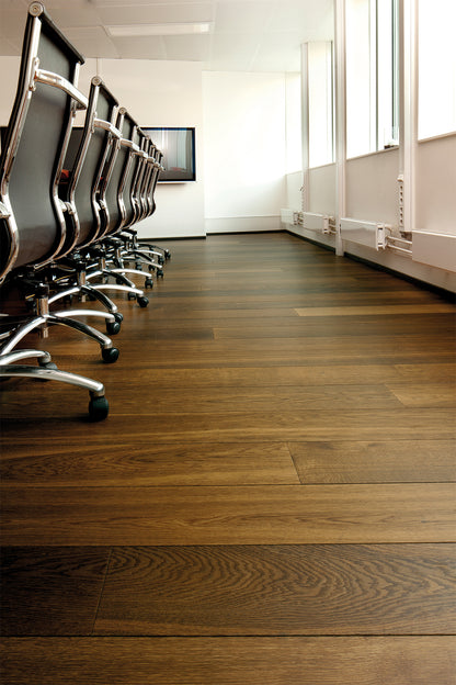 Rubio Monocoat, Oil Plus 2C, Interior Stain and Sealer Kit (PIN), Steenstrup Stordrange AS, Rubio Color Pure over Oak, used in conjunction with RMC Smoke